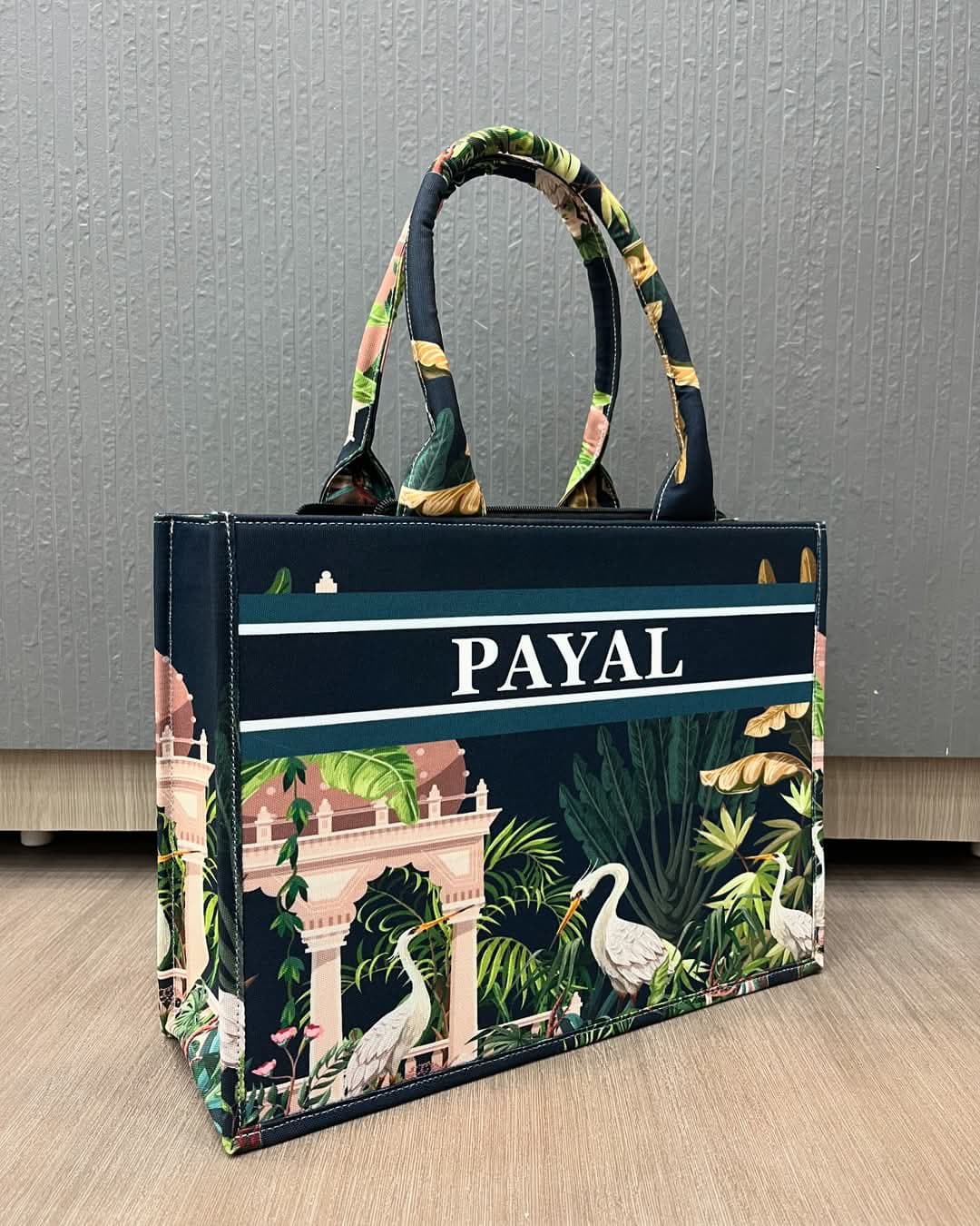 Tropical Monogram Personalized  Bag