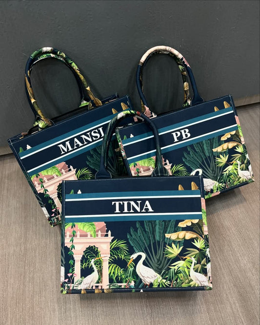 Tropical Monogram Personalized  Bag